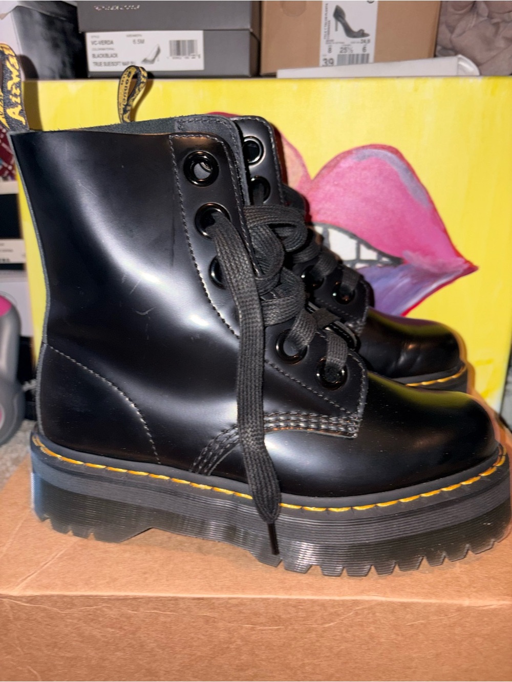 Dr. Martens Jadon Platform Combat Boots Sz. 9